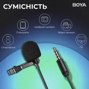 Фото: Мікрофон BOYA BY-M1 Pro II Black № 14 | KTC