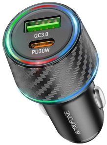 Автомобільний зарядний пристрій BOROFONE BZ21 Brilliant 48W Black (6941991101175)
