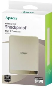 Зовнішній SSD-накопичувач Apacer AS724 512GB Cream (AP512GAS724C-1)