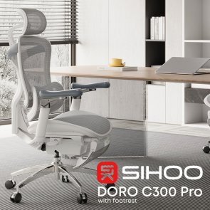 Крісло SIHOO Doro C300 Pro with Footrest White (DORO-C300-PRO-M102-JT)