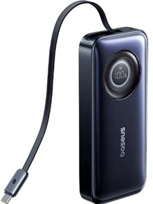 Батарея універсальна Baseus EnerCore CR11 20000mAh 1xType-C, 67W, Built-in Type-C Cable, Black