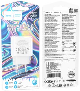 Зарядний пристрій Hoco C109A Fighter 20W White (6942007656719)