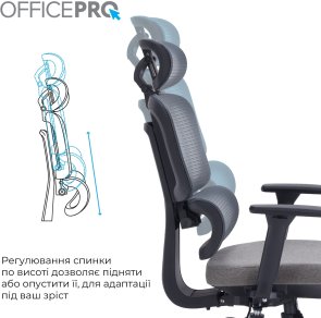 Крісло OfficePro Skyline OC580-B-DG-DG Black/Dark Gray