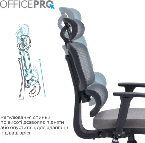 Фото: Крісло OfficePro Skyline OC580-B-DG-DG Black/Dark Gray № 9 | KTC
