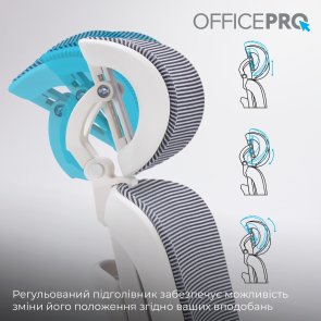 Крісло OfficePro Skyline OC680 White/Dark Gray (OC680-W-DG-DG)