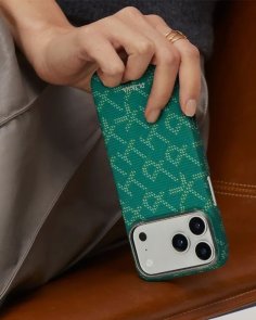 Чохол Pitaka for Apple iPhone 17 Pro - Ultra-Slim Monogram Green/Gold (KI1701PTK)