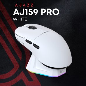 Миша Ajazz AJ159 Pro WL/BT/USB White (AJ159-PRO-W)