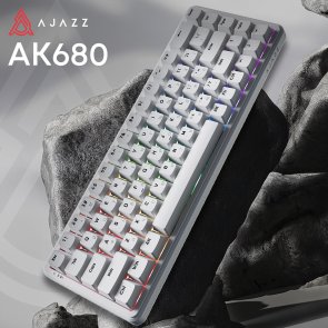 Клавіатура Ajazz AK680 Max Magnetic Switch RGB USB White (AK680-WM-W-A)