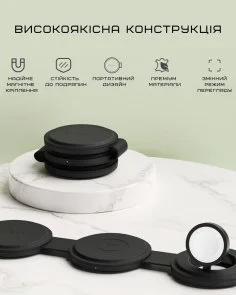 Фото: Бездротова зарядна станція Satechi OntheGo 3-in-1 Black (ST-QTG31K) № 7 | KTC