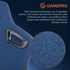 Крісло GamePro GC900DB Size XL Fabric Dark Blue