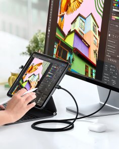 Кабель Satechi 240W Thunderbolt 5 Pro Type-C / Type-C 1m Black (ST-YTB5100K)