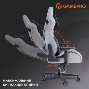Крісло GamePro GC900DG Size XL Fabric Dark Grey