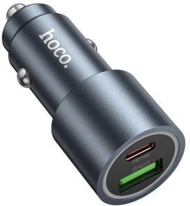 Автомобільний зарядний пристрій Hoco Z60 Bloom 48W Metal Gray (6942007642095)