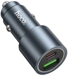Фото: Автомобільний зарядний пристрій Hoco Z60 Bloom 48W Metal Gray (6942007642095) № 4 | KTC