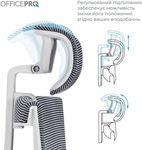 Крісло OfficePro Elegant OC660 White/Dark Gray (OC660-W-DG-DG)