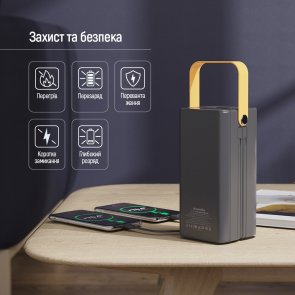 Батарея універсальна ColorWay 80000mAh LCD/Lamp 22.5W Black (CW-PB800LPA8BK-PDD)