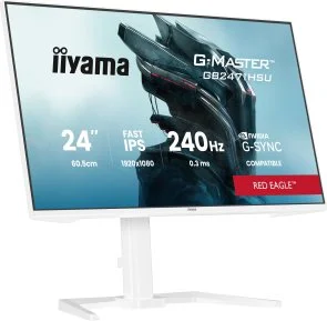 Фото: Монітор iiyama GB2471HSU-W1 White - 23.8" IPS / 1920×1080 / 240 Гц / Nvidia G-Sync Compatible, Adaptive Sync / Pivot / HAS № 4 | KTC