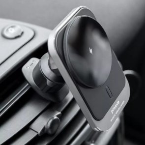 Кріплення для мобільного телефону Proove Square Magnetic PRO 15W Metal Gray (54692)