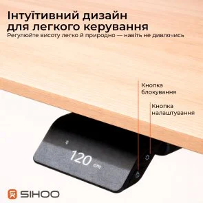 Фото: Стіл комп’ютерний SIHOO D07A Maple/White (D07A-102/D07J-102-AB/DO7-P) № 5 | KTC