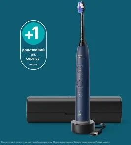 Фото: Електрична зубна щітка Philips Sonicare Series 6100 Navy Blue + Travel Case (HX7403/08) № 15 | KTC