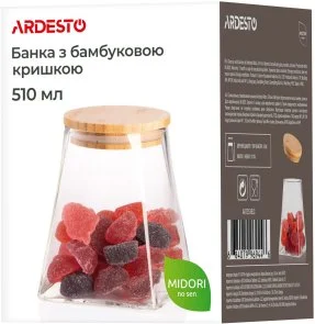 Фото: Банка Ardesto Midori 0.51L Clear (AR1351BBC) № 5 | KTC
