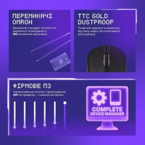 Миша Proove RC Raider 8K WL/BT/USB Black (WMRR00122001)