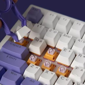 Клавіатура, Proove Gaming Coupe Huano Kobe WL/BT/USB, White/Purple ( Gaming )