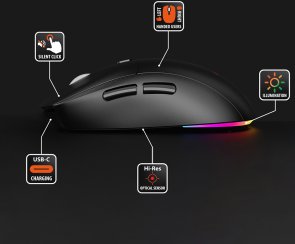 Мишка, Media-Tech MT1124 Silent Wireless, Black