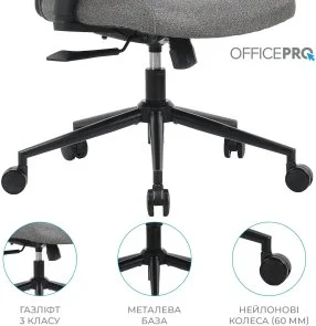 Фото: Крісло OfficePro Fusion OC577G Gray № 10 | KTC