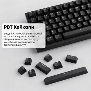 Клавіатура Ajazz AK820 Red Switch ENG/UKR USB Black (AK820-R-B)