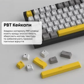 Фото: Клавіатура Ajazz AK820 Sea Salt Switch ENG/UKR USB Black (AK820-SS-BGY) № 13 | KTC