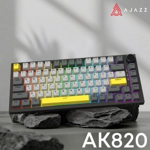 Клавіатура Ajazz AK820 Sea Salt Switch ENG/UKR USB Black (AK820-SS-BGY)