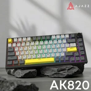 Фото: Клавіатура Ajazz AK820 Sea Salt Switch ENG/UKR USB Black (AK820-SS-BGY) № 6 | KTC