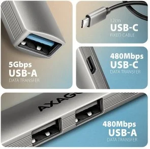 Фото: USB-хаб Axagon HUE-STC 4in1 № 3 | KTC