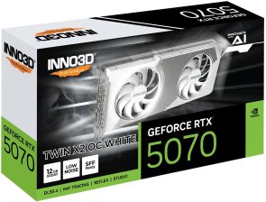 Відеокарта Inno3D RTX 5070 Twin X2 OC White (N50702-12D7X-195064W)