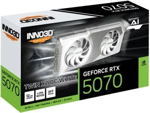 Фото: Відеокарта Inno3D RTX 5070 Twin X2 OC White (N50702-12D7X-195064W) № 3 | KTC