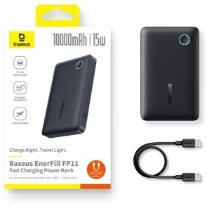 Батарея універсальна Baseus EnerFill FP11 10000mAh 15W Cosmic Black (P1008210C123-00)