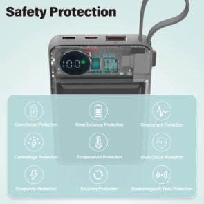 Батарея універсальна Choetech B695 Magnetic Wireless 10000mAh 22.5W Black (B695-BK)