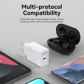 Зарядний пристрій Vention FADW0 20W White (FADW0-EU)