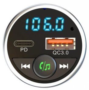 FM-Трансмітер + АЗП Aspiring Wave 5 PD 48W Metal case (WV654712)