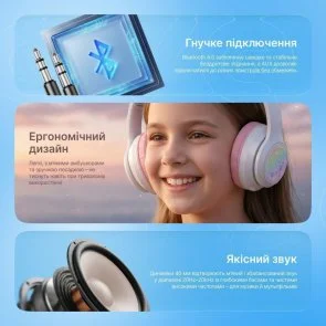 Фото: Навушники Proove Kids Neko APP White/Pink (HPNK0001AP25) № 7 | KTC