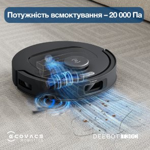  Робот-пилосос ECOVACS DEEBOT T30C Black (DLX71 BLACK)