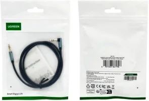 Фото: Кабель UGREEN AV112 Angled Cable Jack 3.5mm M / Jack 3.5mm M 1m Blue (UGR-60179) № 4 | KTC