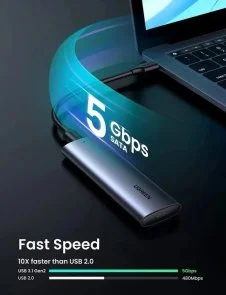 Фото: Кишеня зовнішня UGREEN M.2 NGFF 5G CM400 Grey (UGR-10903) № 2 | KTC