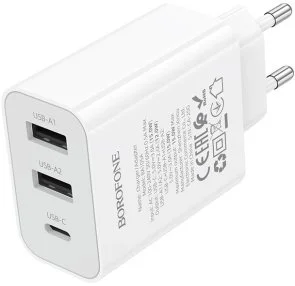 Фото: Зарядний пристрій BOROFONE BA105A Stellar 15W White with AM/Lightning (6941991125287) № 4 | KTC