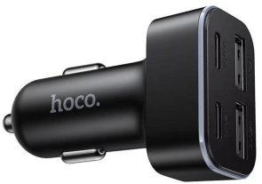 Автомобільний зарядний пристрій Hoco Z63 Barry 3.1A Black (6942007666206)