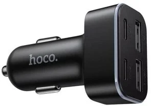 Фото: Автомобільний зарядний пристрій Hoco Z63 Barry 3.1A Black (6942007666206) № 4 | KTC
