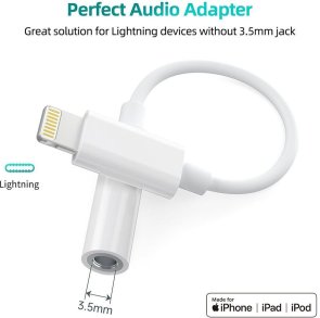Choetech Lightning / jack 3.5mm F 0.1m White (AUX005)