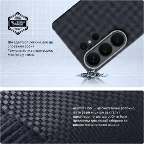 Фото: Чохол ArmorStandart for Samsung S26 Ultra - BlackIcon Aramid Plain MagCase Black (ARM90166) № 4 | KTC