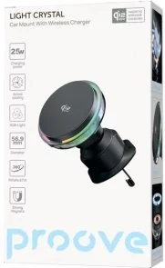 Фото: Кріплення для мобільного телефону Proove Light Crystal QI2 25W Gray (WHLC25002003) № 5 | KTC